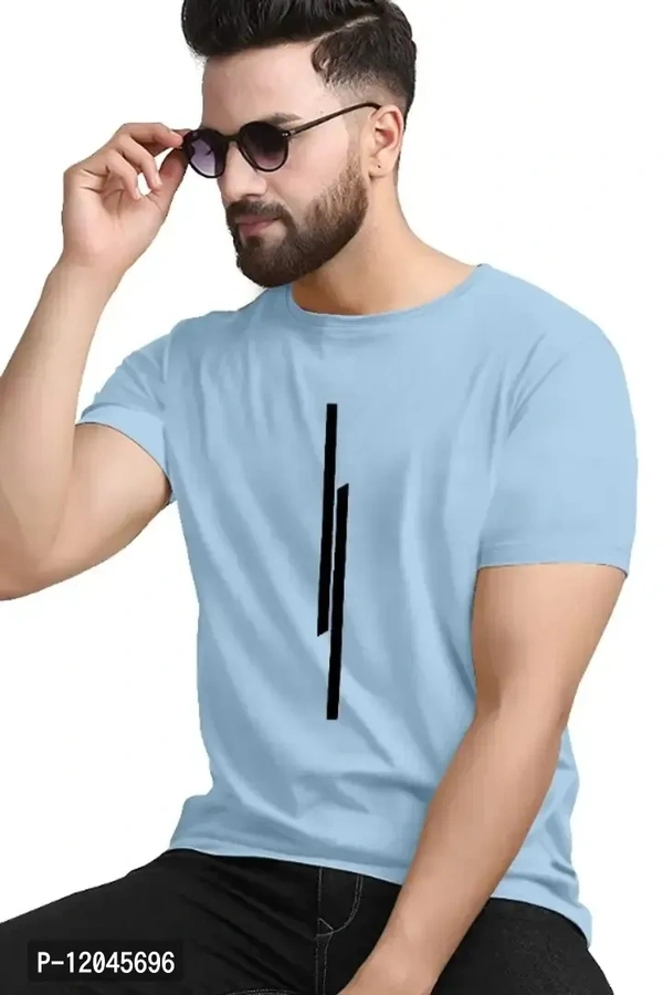 Classic Cotton Blend Solid Tshirt for Men 12045696 - L