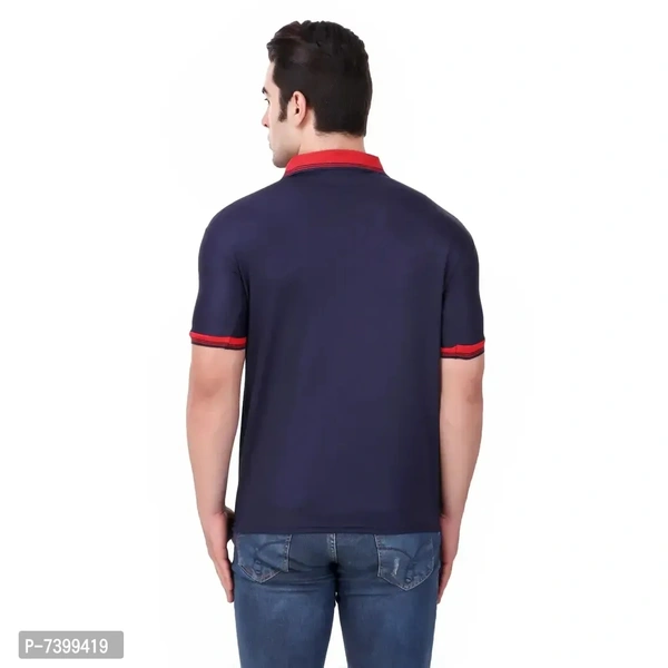 Contemporary Polyester Blend Solid Polos For Men- Pack Of 2) 7399419 - M