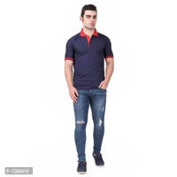 Contemporary Polyester Blend Solid Polos For Men- Pack Of 2) 7399419 - M