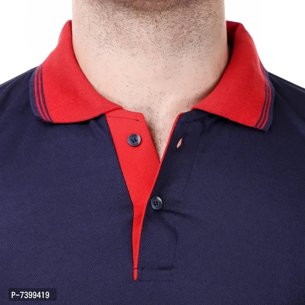 Contemporary Polyester Blend Solid Polos For Men- Pack Of 2) 7399419 - M