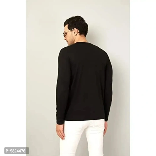 AUSK Men's Full Sleeves Casual T-Shirts(Black-X-Large) 9824476 - 2XL