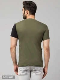 Men's Multicoloured Cotton Colourblocked T-Shirt 5526453 - M