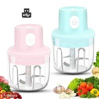 Wireless Minii Garlic Chopper, 2 Pack Electric Small Food Processor, 250ML Portable Food Chopper for Onion Vegetables Meat Baby Food Ginger 12465918