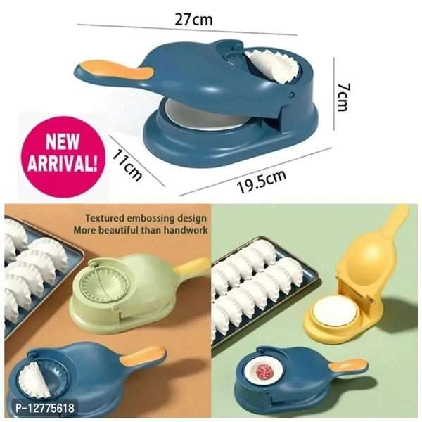 in 1 Dumpling Samosa Maker Ghughra Momos Maker Machine, Dumpling Skin Press Mould for Momos Making,Dumpling Maker Mould Machine, Dumpling Making Tool with Dumpling Puri Maker, Multicolour 12775618