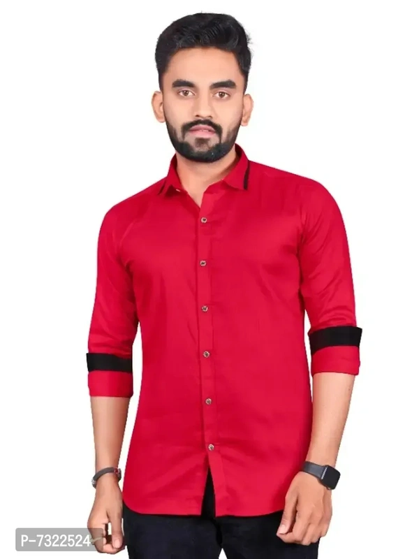 Mens Cotton Solid Long Sleeve Casual Shirt 7322524 - XL