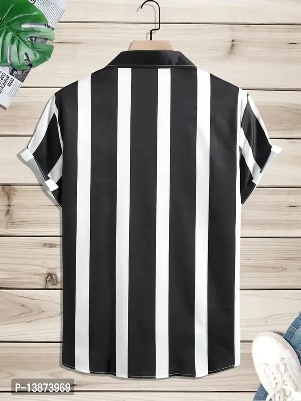 Stylish Lycra Short Sleeve Shirt For Men 13873969 - L