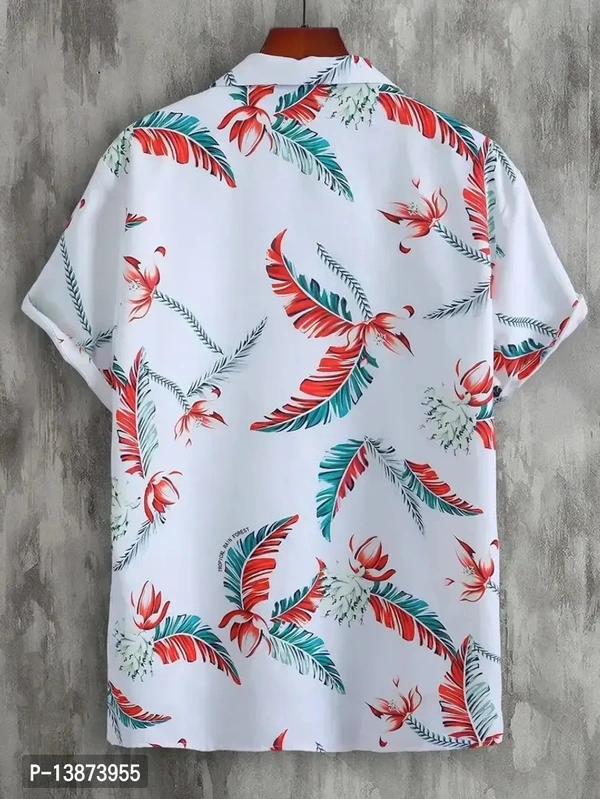 Stylish Lycra Short Sleeve Shirt For Men 13873955 - L
