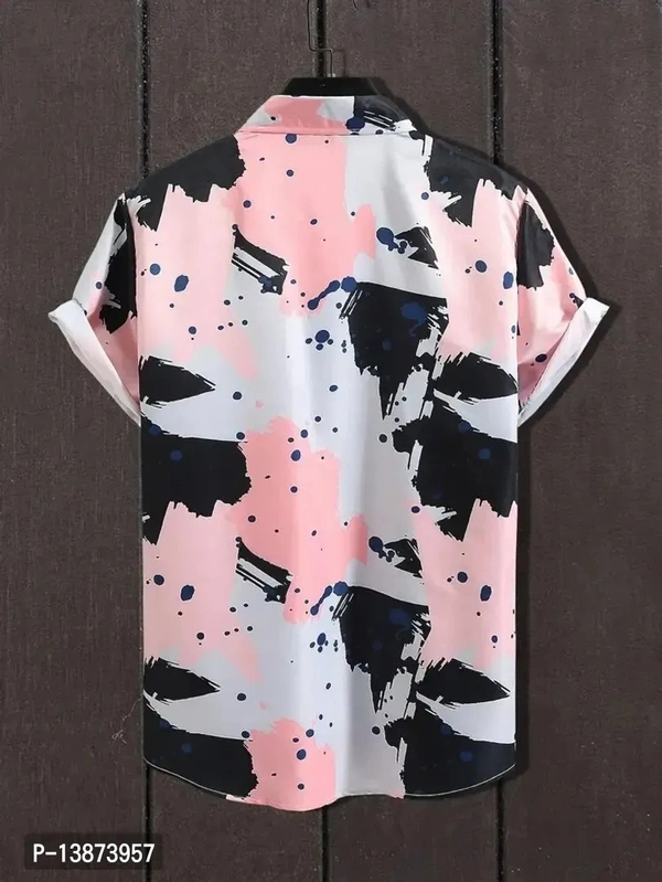 Stylish Lycra Short Sleeve Shirt For Men 13873957 - M