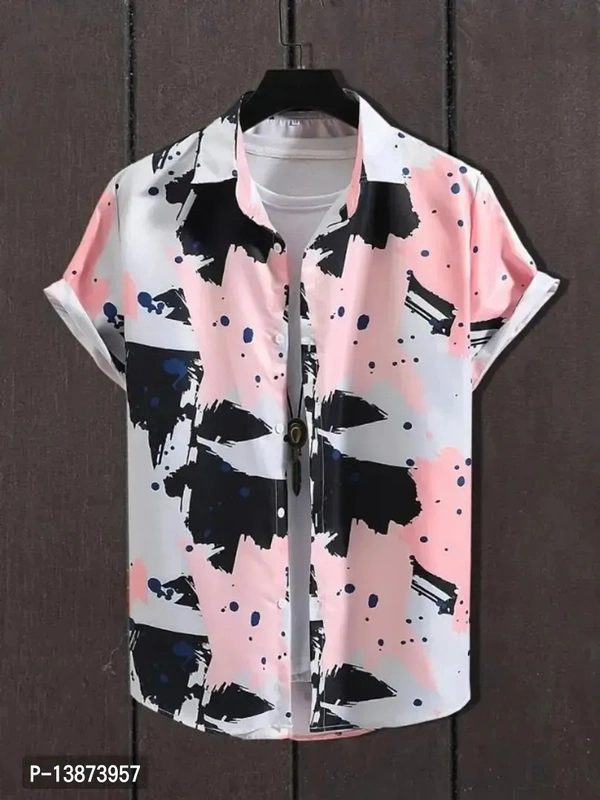 Stylish Lycra Short Sleeve Shirt For Men 13873957 - L