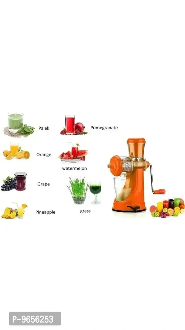 Useful Hand Juicer For Fruits And Vegetable With Steel Handle Vacuum Locking System,Shake,Smoothing,Travel Juicer, Fruit Juicer For All Fruits Juicer Maker Machine 9656253