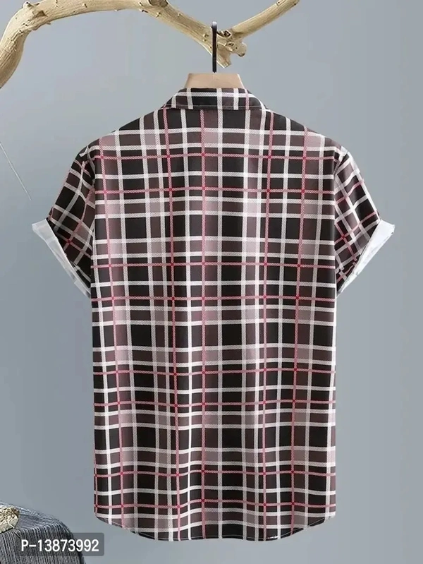 Stylish Lycra Short Sleeve Shirt For Men 13873992 - XL
