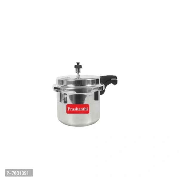 Prashanthi 2 Litres Aluminium Pressure Cooker, Regular base, Lead Free Safety Valve 7031391