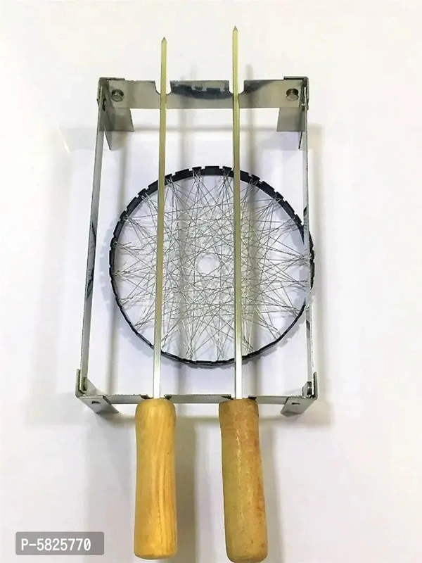 Barbeque Grill Stand For Gas Stove | Gas Tandoor Grill For Home | Foldable Chhota Tandoor with 2 Needles 1 Jali 8525770