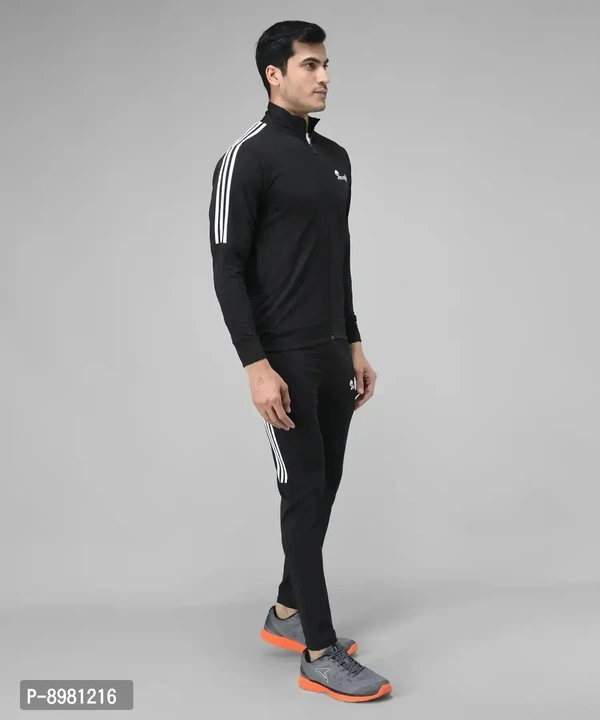 Stylish Fancy Cotton Blend Solid Regular Fit Tracksuit For Men 8981216 - M