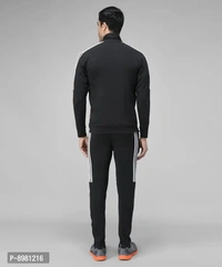 Stylish Fancy Cotton Blend Solid Regular Fit Tracksuit For Men 8981216 - M