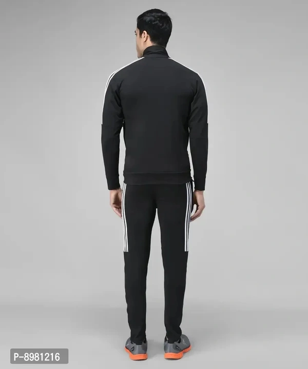 Stylish Fancy Cotton Blend Solid Regular Fit Tracksuit For Men 8981216 - M