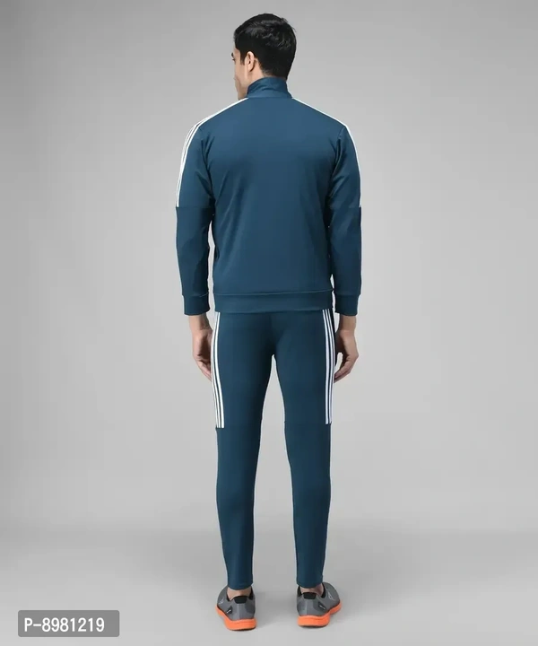 Stylish Fancy Cotton Blend Solid Regular Fit Tracksuit For Men 8981219 - L