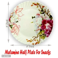 Trendy Printed Design Half Plate Snacks Plate Set In Floral Designnbsp;(Pack Of 12)6672043