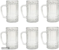 Stylish Fancy Attractive Premium Quality Beer Glass Mug For Beer-Juice-Drink -410 Ml Pack Of 6 7553659