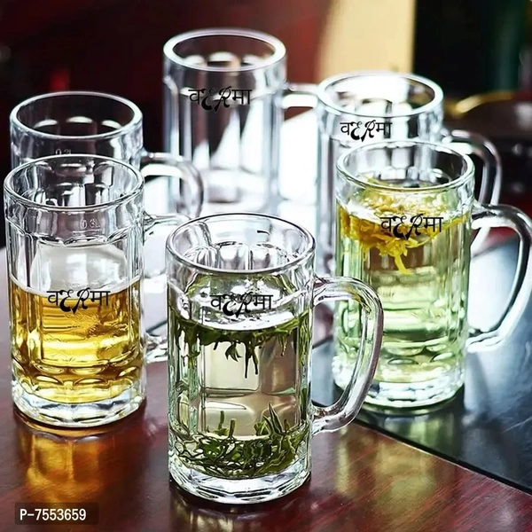 Stylish Fancy Attractive Premium Quality Beer Glass Mug For Beer-Juice-Drink -410 Ml Pack Of 6 7553659