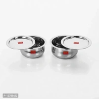 2 Pcs Stainless Steel Induction Gas Stove Friendly Belly Shape Container Set / Tope / Cookware Set With Lids Size No.10 No.11 13798432