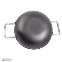 KITCHEN SHOPEE Traditional Iron Fry Kadhai/Pan, Handmade Loha/Lokhand/Lokhandi Kitchen Kadai Fry Pan for Cooking Set 10996260