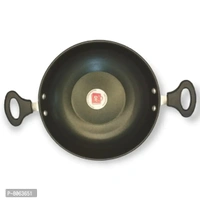 Classy Window Premium Quality Hard Anodized Nonstick Kadhai, 23 cm, 1.5L Black 8063651