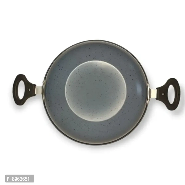 Classy Window Premium Quality Hard Anodized Nonstick Kadhai, 23 cm, 1.5L Black 8063651