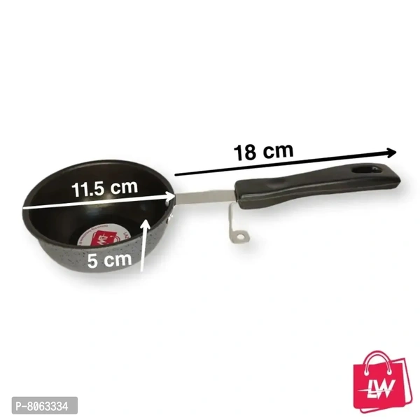 Classy Window Premium Quality Hard Anodized Nonstick Tadka Pan, 11 cm, Black 8063334
