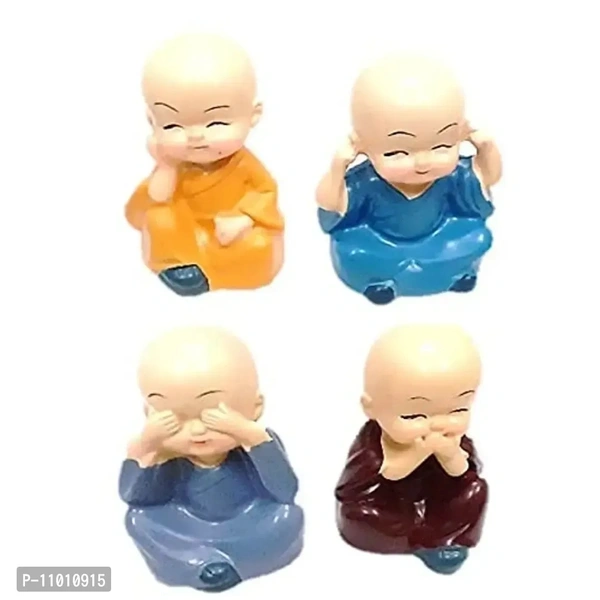 AFTERSTITCH Cute Set of 4 Miniature Figurines Showpiece for Home Decor Bedroom Office Decoration Miniature Garden Idols for Living Room Decorative Items Couples Gift (Small Idols for Home Decor SM1) 11010915