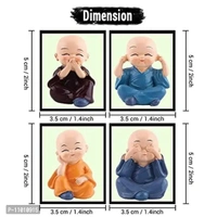 AFTERSTITCH Cute Set of 4 Miniature Figurines Showpiece for Home Decor Bedroom Office Decoration Miniature Garden Idols for Living Room Decorative Items Couples Gift (Small Idols for Home Decor SM1) 11010915