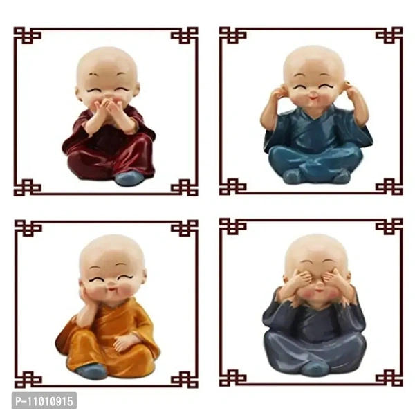 AFTERSTITCH Cute Set of 4 Miniature Figurines Showpiece for Home Decor Bedroom Office Decoration Miniature Garden Idols for Living Room Decorative Items Couples Gift (Small Idols for Home Decor SM1) 11010915