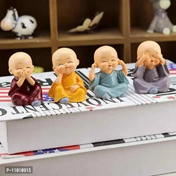 AFTERSTITCH Cute Set of 4 Miniature Figurines Showpiece for Home Decor Bedroom Office Decoration Miniature Garden Idols for Living Room Decorative Items Couples Gift (Small Idols for Home Decor SM1) 11010915