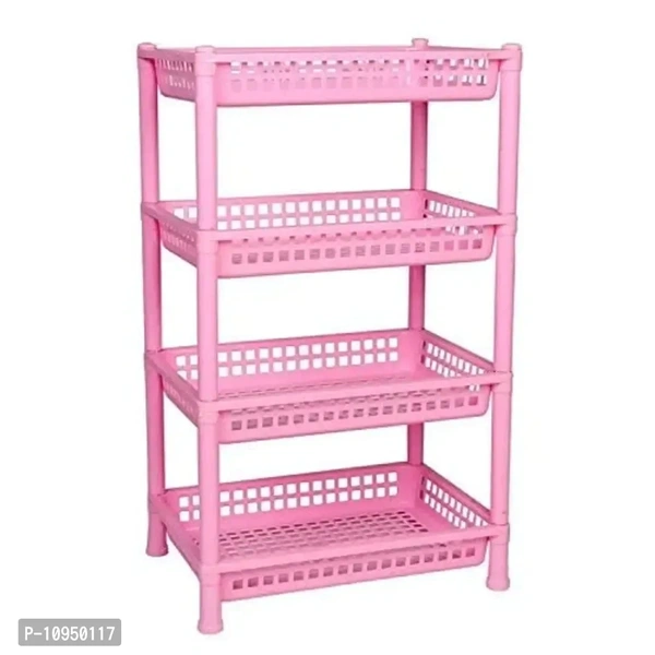 Arisers 4 - Layer Plastic Fruit and Vegetable Kitchen Basket/Storage Household Stand/Organizer for Kitchen_Pink 10950117