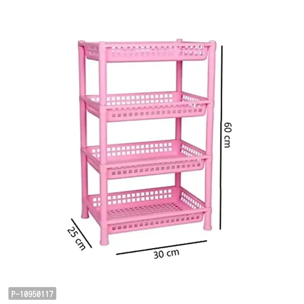 Arisers 4 - Layer Plastic Fruit and Vegetable Kitchen Basket/Storage Household Stand/Organizer for Kitchen_Pink 10950117