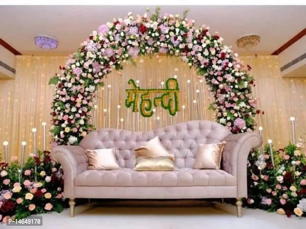CSART Mehndi Decoration Board for Wedding/Marriage Decoration Toran (Mehndi Ceremony Mdf Board PomPom Wood On Base Banner in Mehndi Decoration Item) 14649170