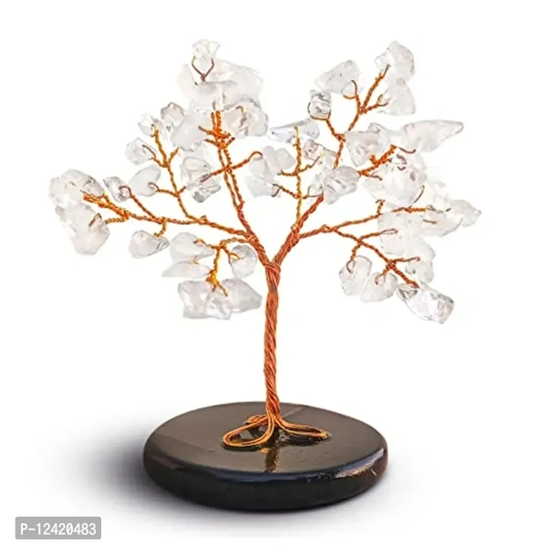 Crystal Tree - Clear Quartz Tree - Car Dashboard Accessories - Dashboard Figurines & Idols - Crystal showpieces for Home Decor- Crystal Home Decor Items- Crystal Tree for Good Luck12420483