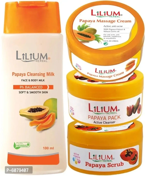 Lilium Herbal Skin Care Mini Combo Kit 100 Ml (4 Items In The Set)6079407