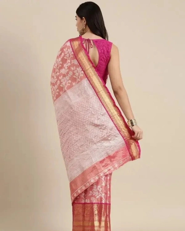 Trendy Womens Banarasi Silk Tissue Saree 10760659