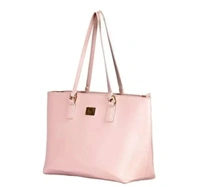 Priyaasi PU Leather Blush Pink Solid Tote Bag for Women's - Stylish, Trendy, Casual Handbag with Zipper Closure for Office, College 8156709