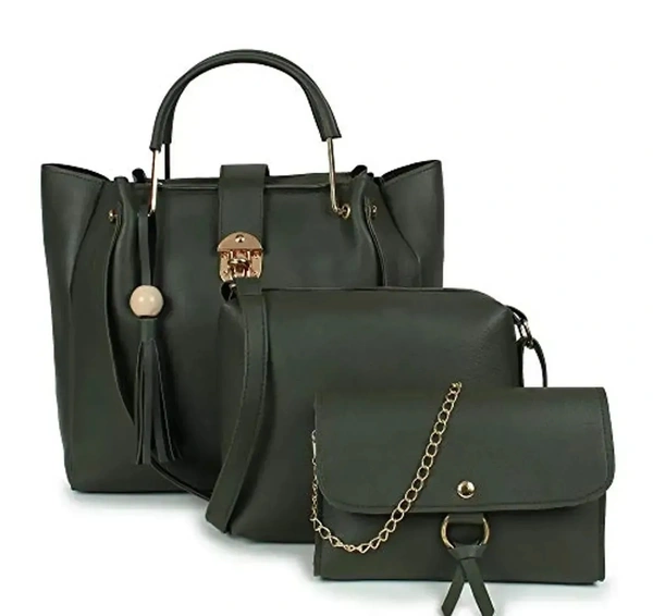 DANIEL CLARK Women's Stylish Handbags Combo (Set of 3) (Green)9773767