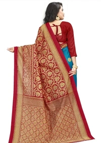 Women Beautiful Multicolored Mysore Silk Saree with Blouse piece 3776980