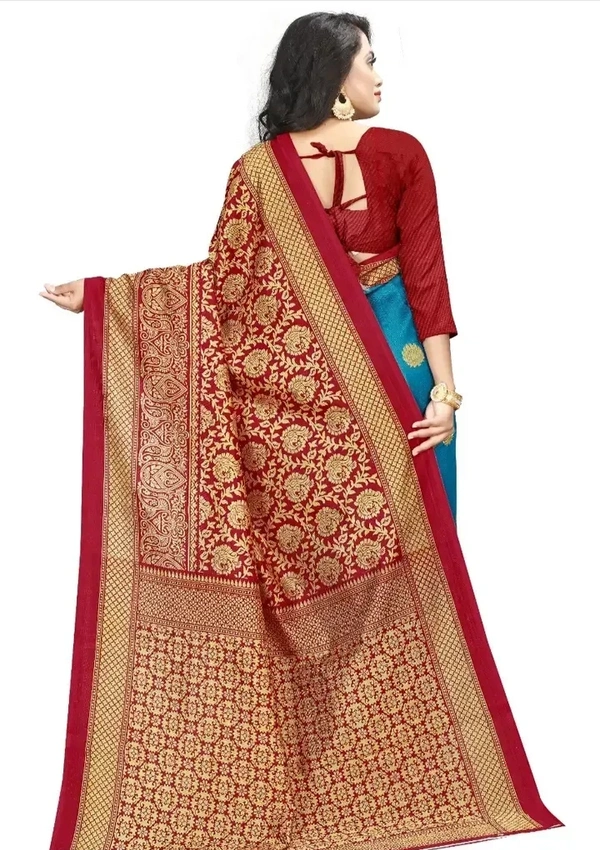 Women Beautiful Multicolored Mysore Silk Saree with Blouse piece 3776980