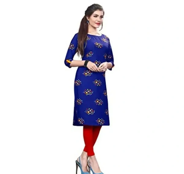 HIVA TRENDZ Women's Crepe Straight Kurta 7788082 - S