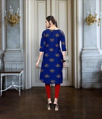 HIVA TRENDZ Women's Crepe Straight Kurta 7788082 - S
