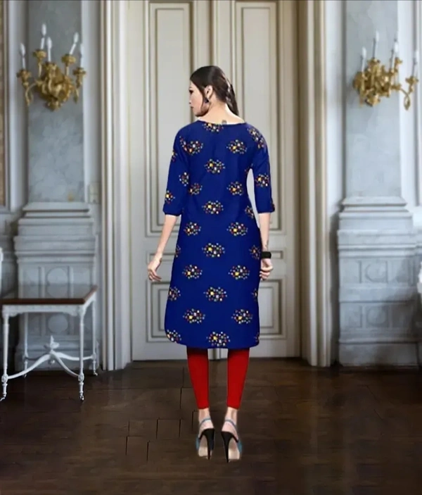HIVA TRENDZ Women's Crepe Straight Kurta 7788082 - S
