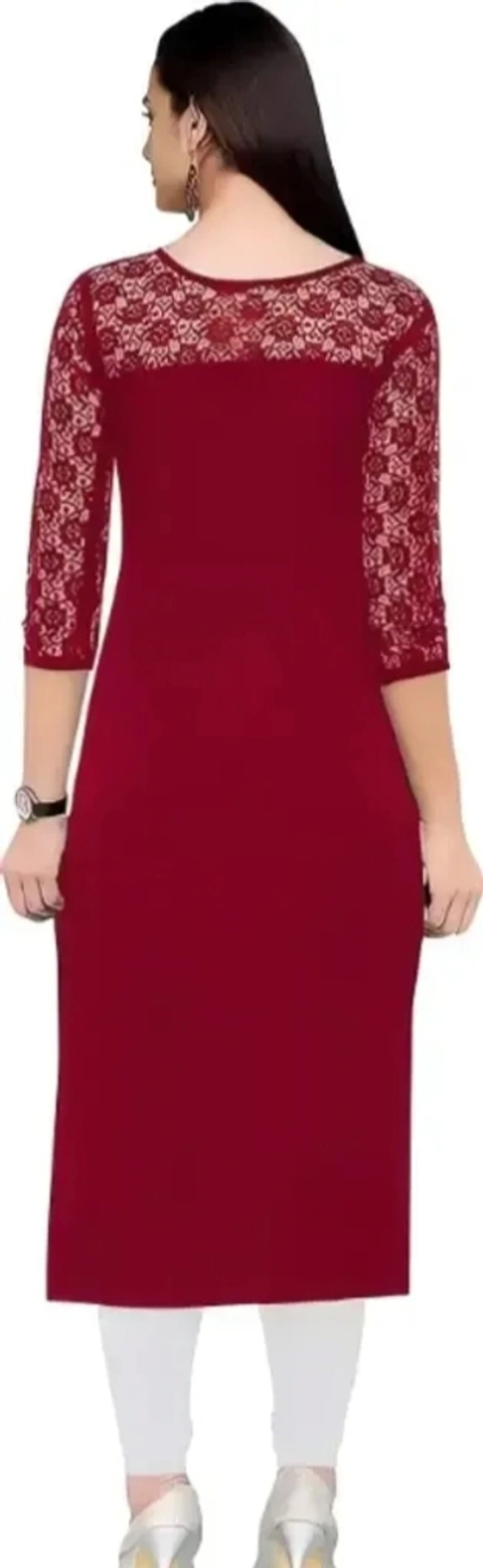Classic Crepe Solid Kurtis For Women 8905397 - S