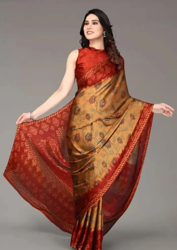 Printed, Floral Print Daily Wear Chiffon Saree 8481932