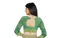 Self Design Banarasi Jacquard Border Cotton Blend Saree With Blouse Piece 4256653