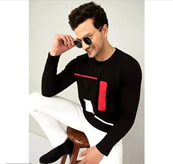 AUSK Men's Full Sleeves Casual T-Shirts(Black-X-Large) 9824476 - S